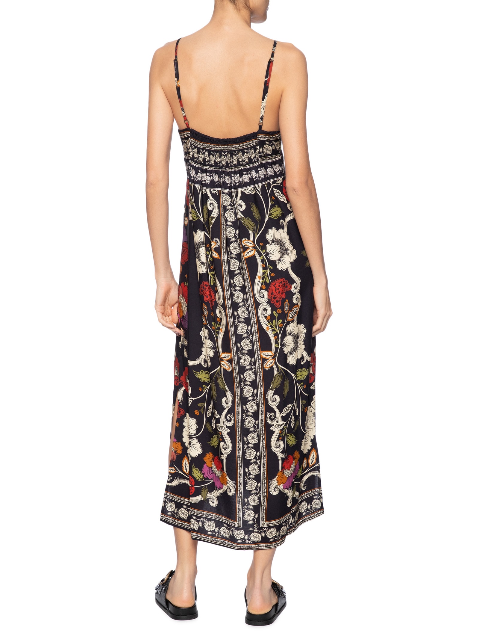 Vestido Cropped Flor De Fita Preto Farm