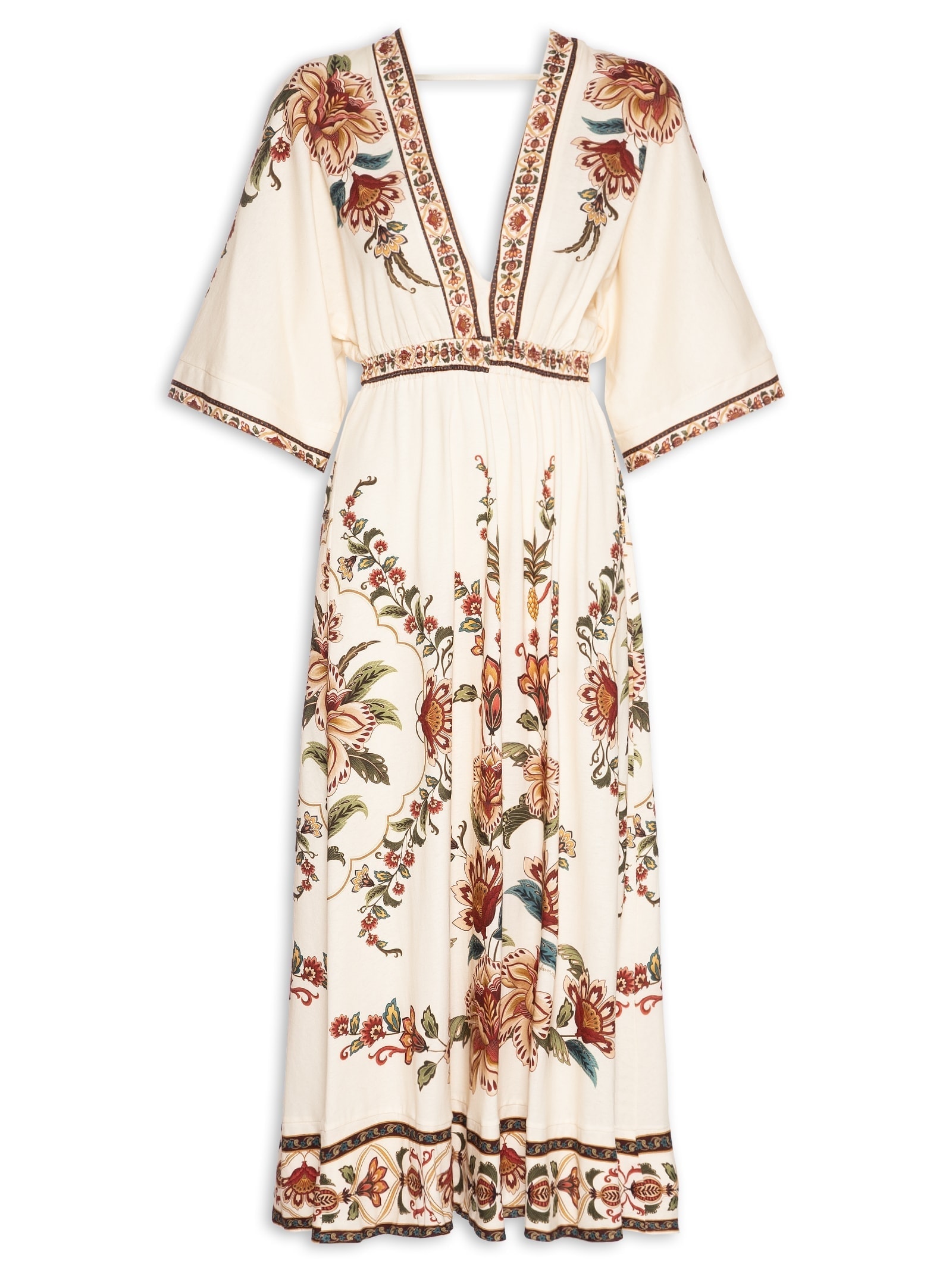 Vestido Cropped Jardim Majestoso Off White Farm