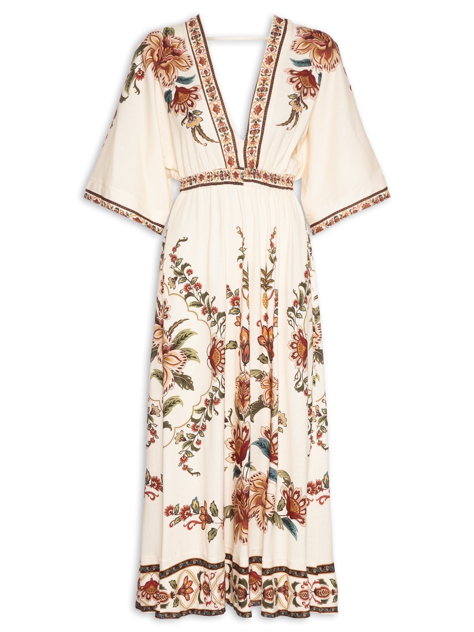 Vestido Cropped Jardim Majestoso Off White Farm