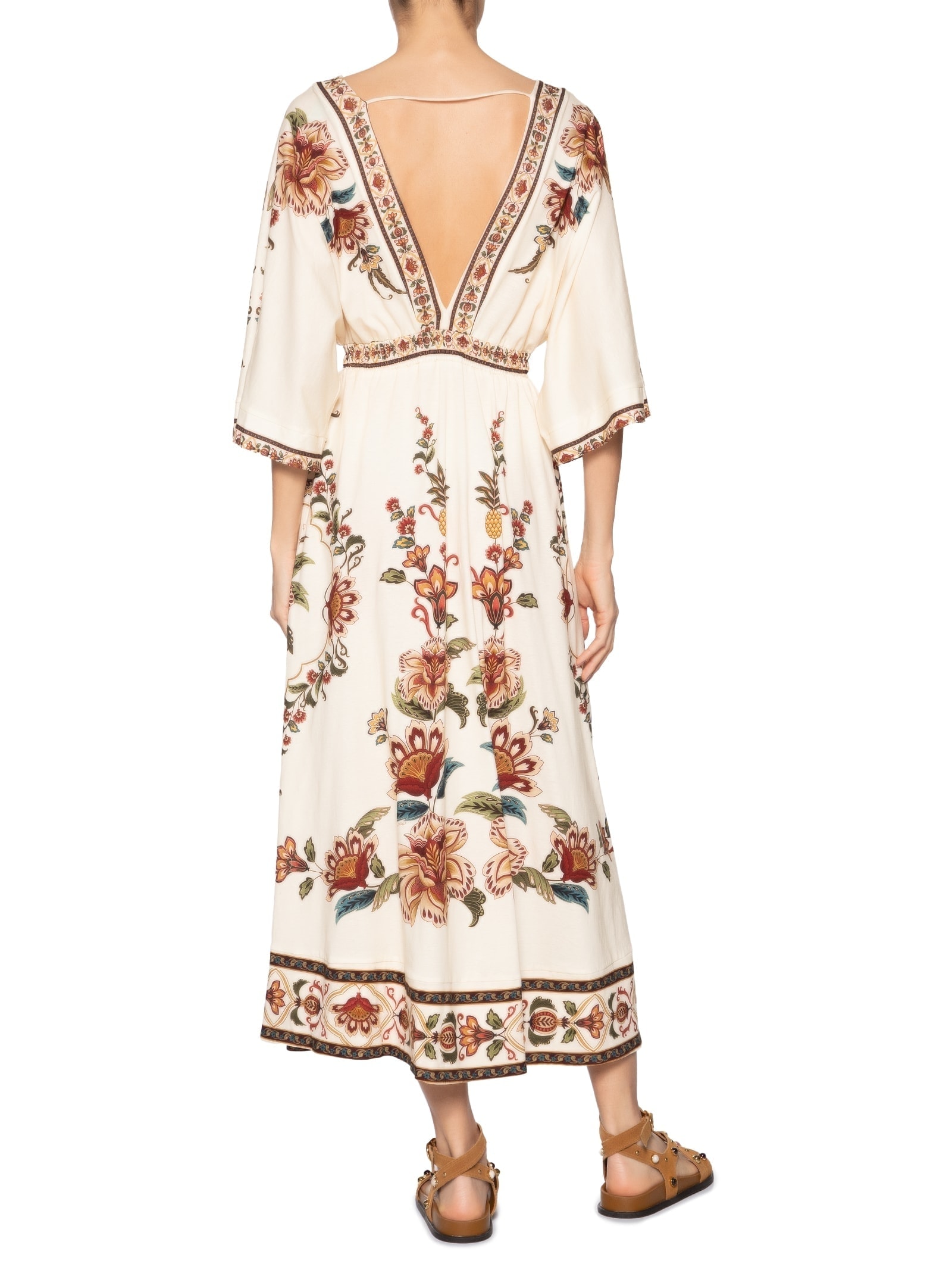 Vestido Cropped Jardim Majestoso Off White Farm