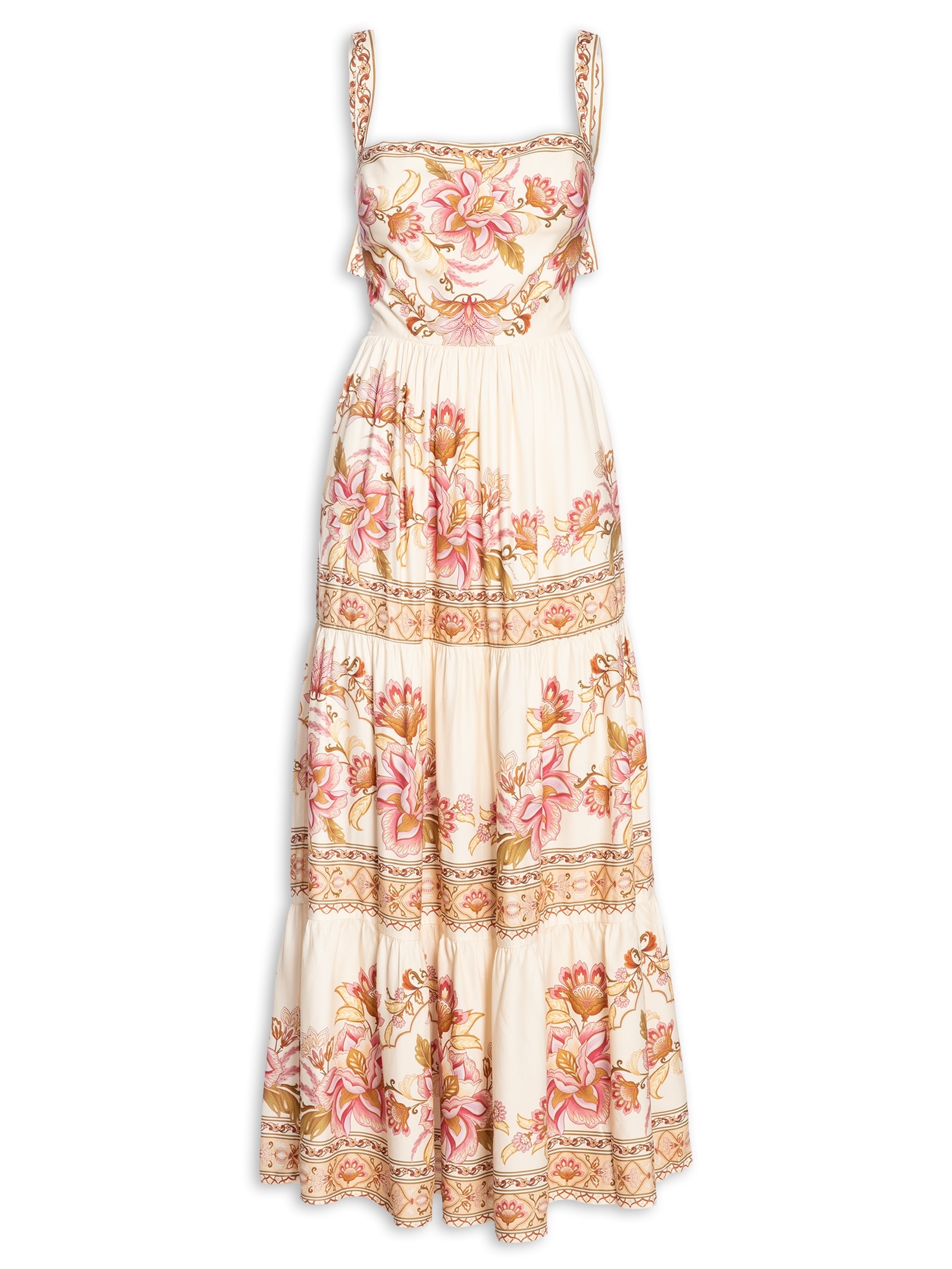 Vestido Cropped Jardim Majestoso Rosa  Farm