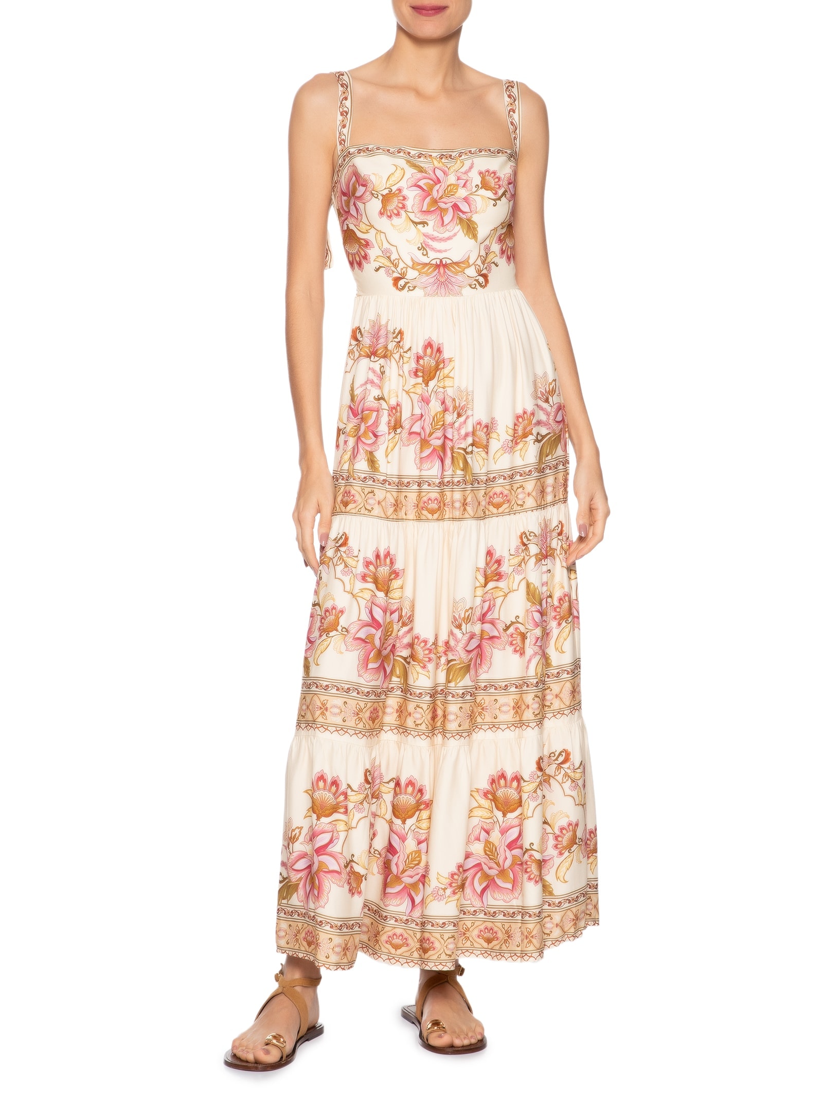 Vestido Cropped Jardim Majestoso Rosa  Farm