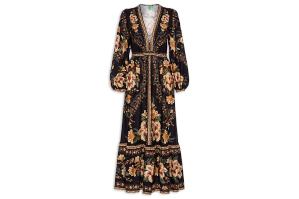 Vestido Cropped Jardim Majestoso – Preto