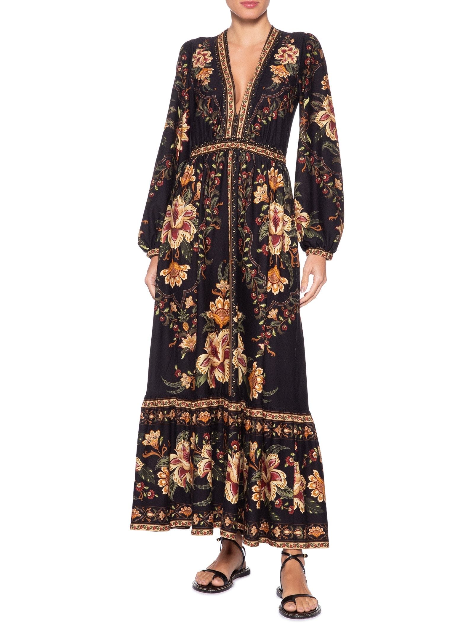 Vestido Cropped Jardim Majestoso – Preto Farm