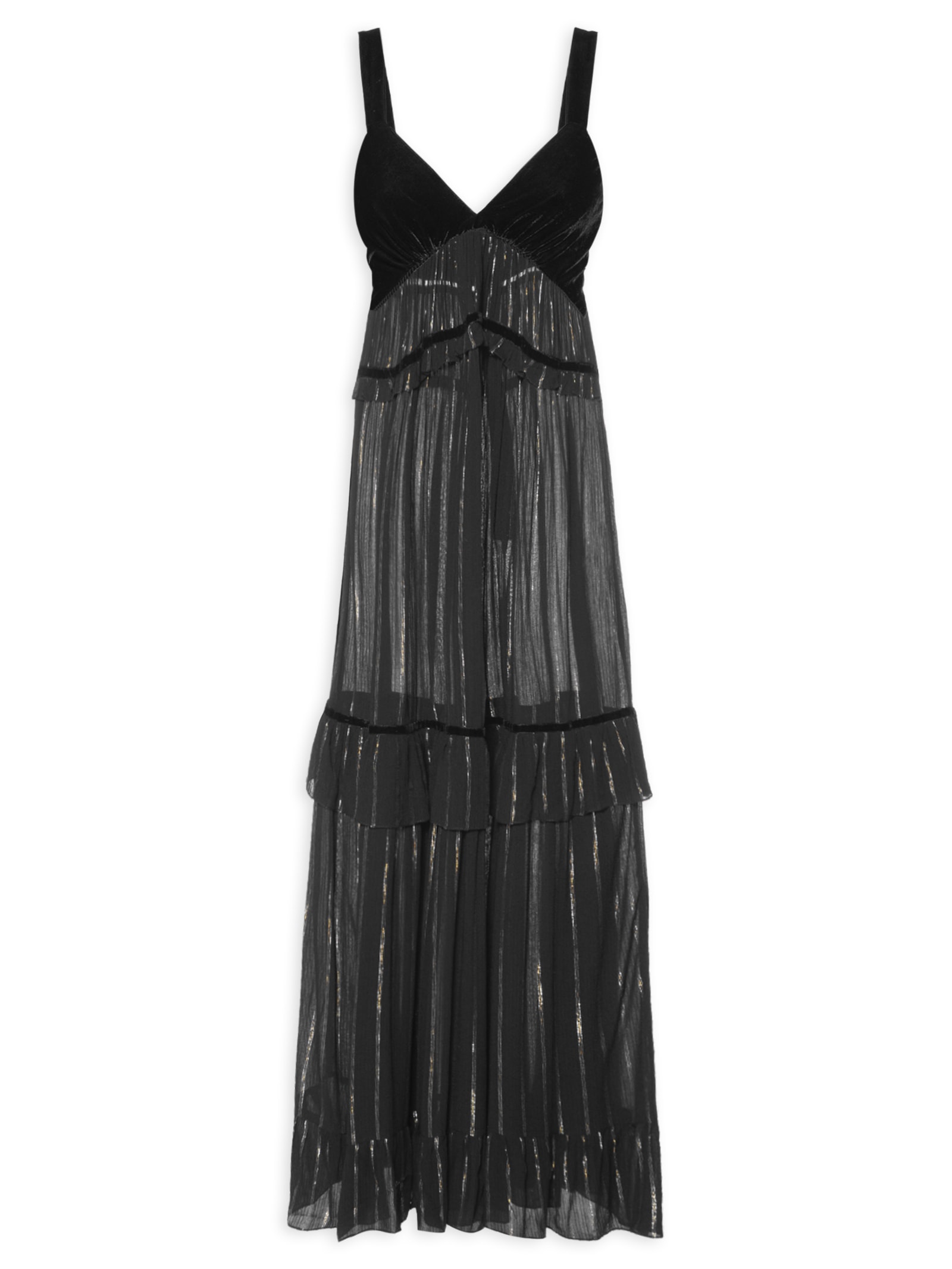 Vestido Cropped Lurex Com Veludo Preto Dress To