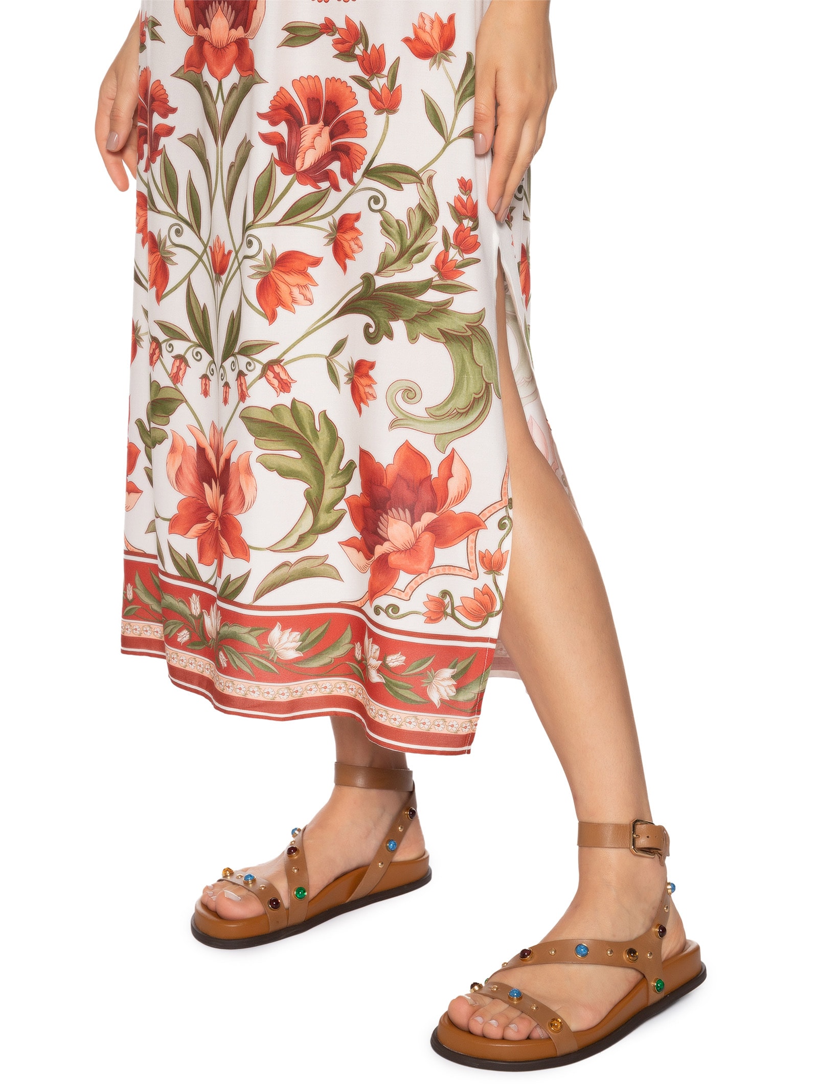 Vestido Cropped Natalia Off White Farm