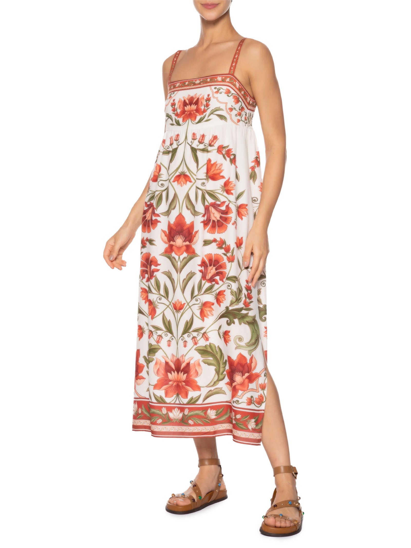 Vestido Cropped Natalia Off White Farm