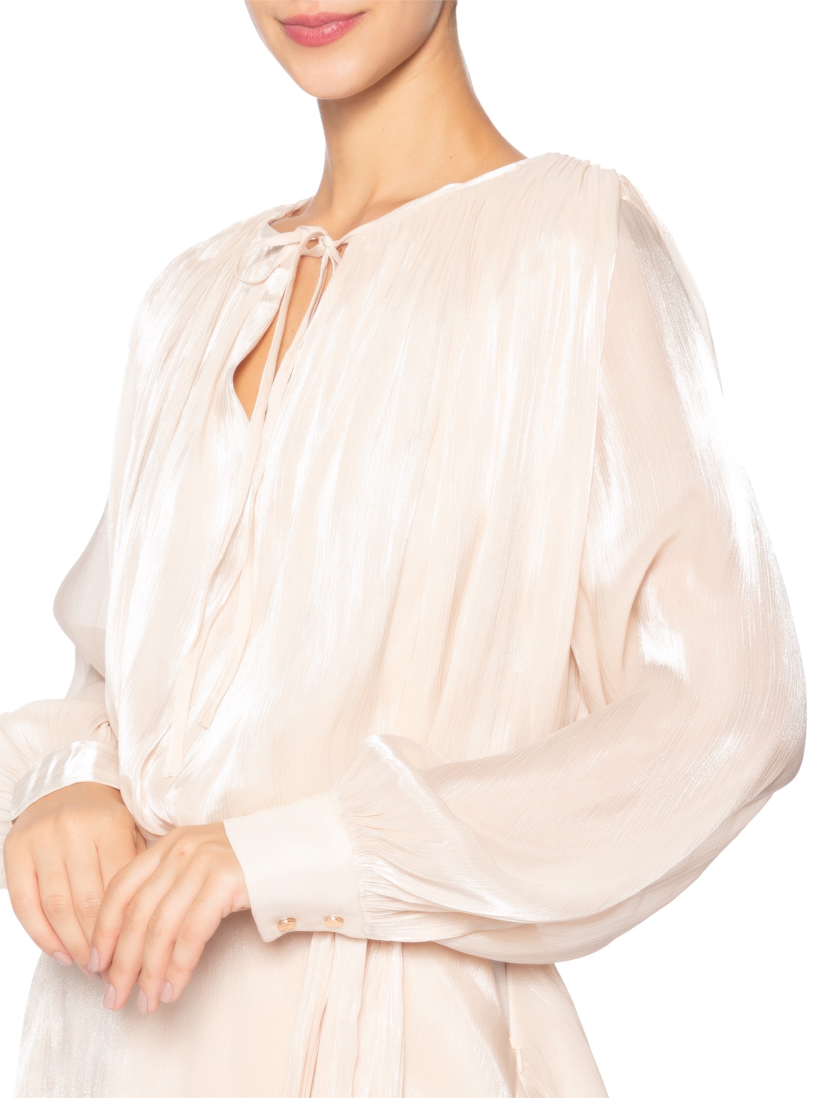 Vestido Curto Acetinado - Bege by MARKET 33