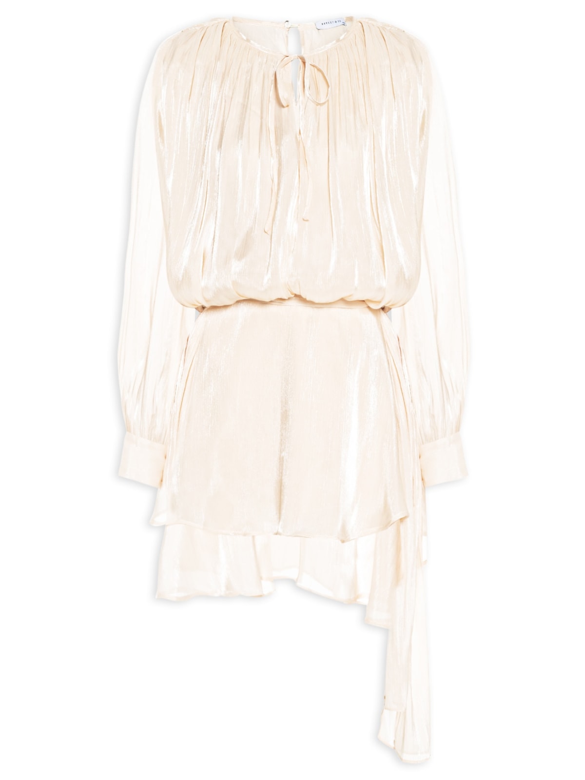 Vestido Curto Acetinado - Bege by MARKET 33