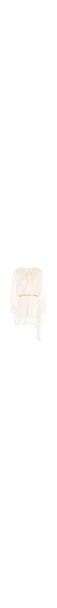 Vestido Curto Acetinado - Bege