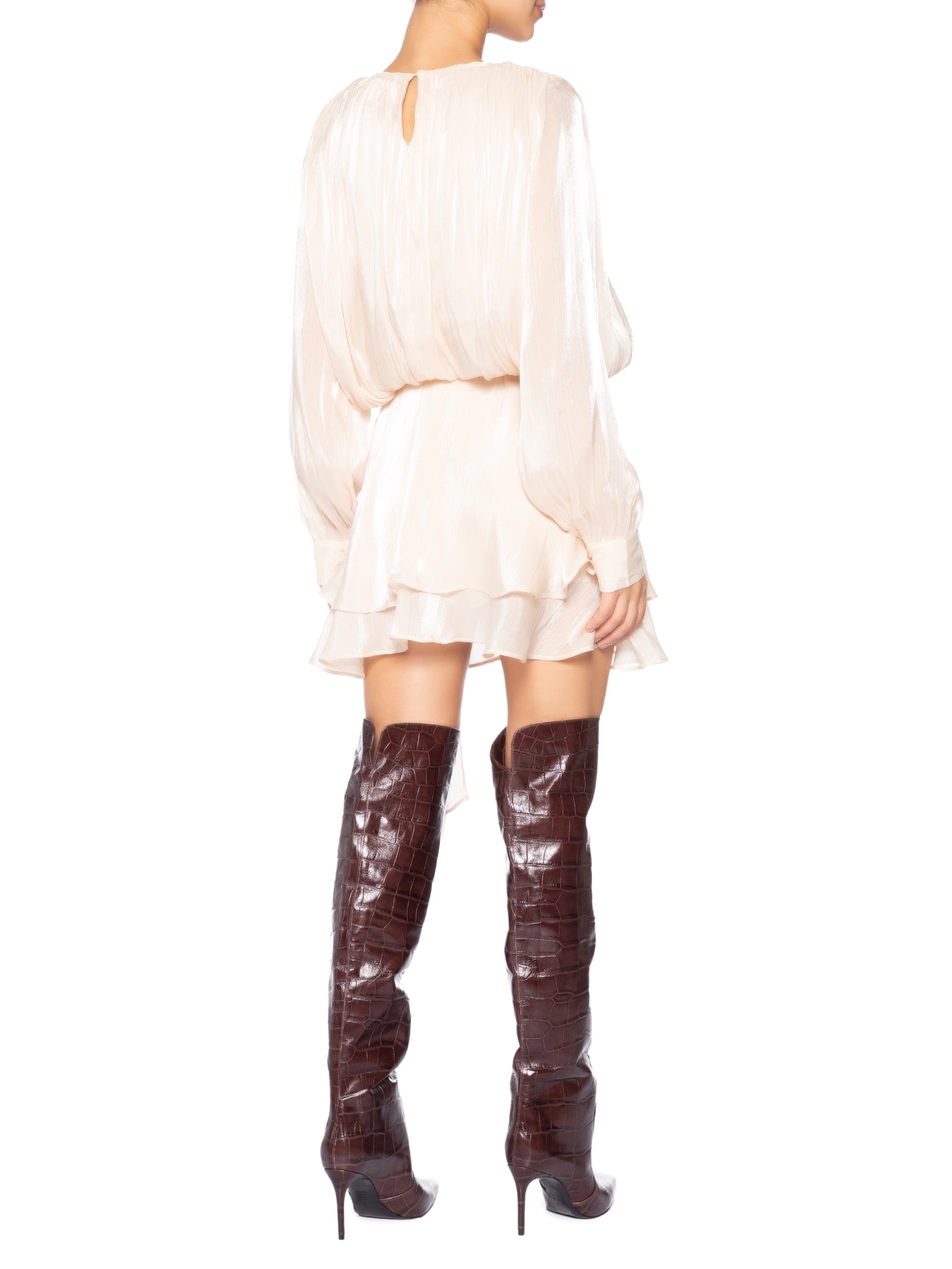 Vestido Curto Acetinado - Bege by MARKET 33