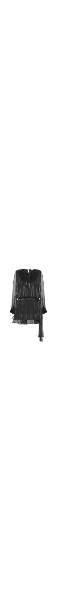 Vestido Curto Acetinado - Preto