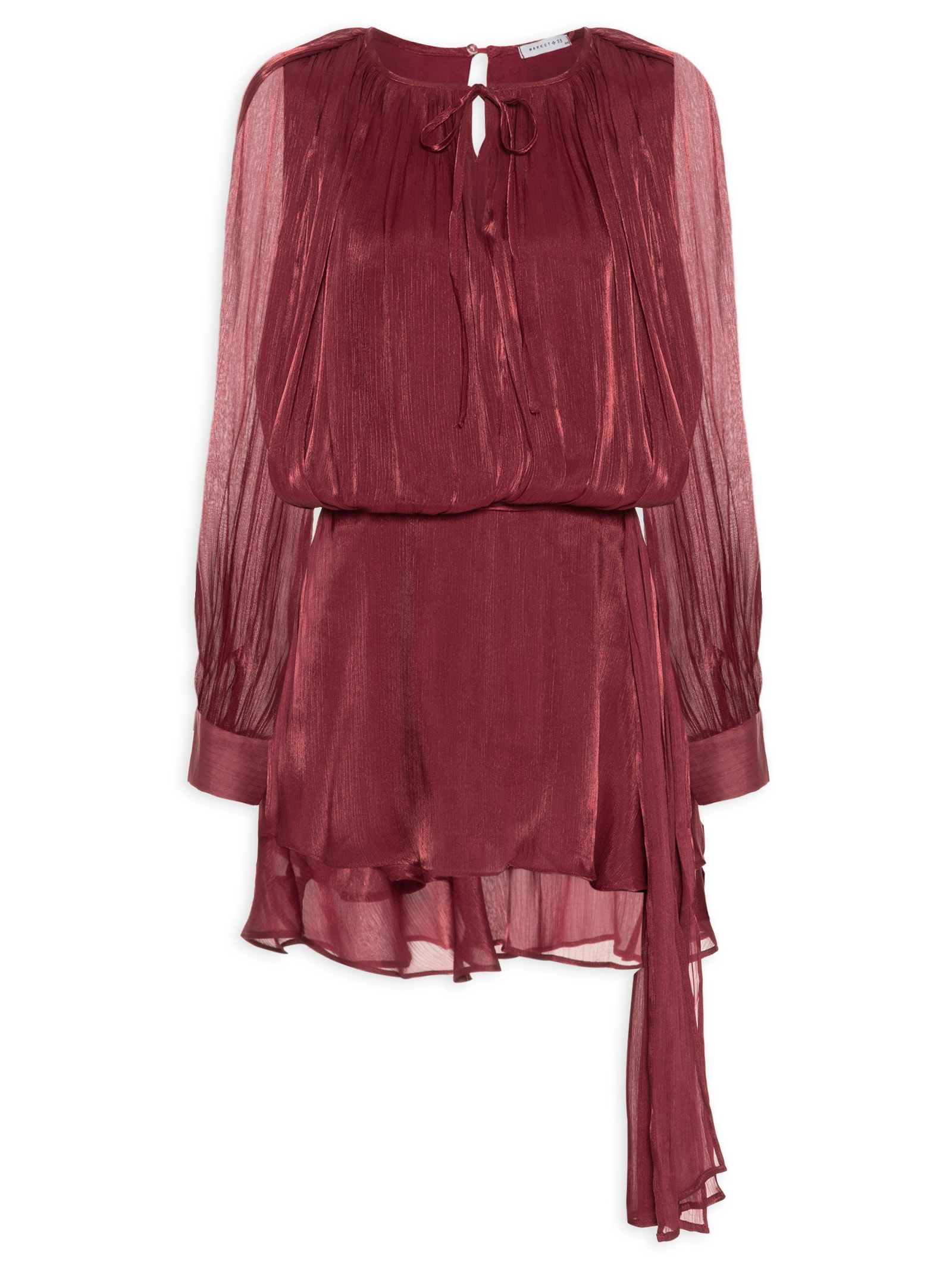 Vestido Curto Acetinado Vermelho Market 33