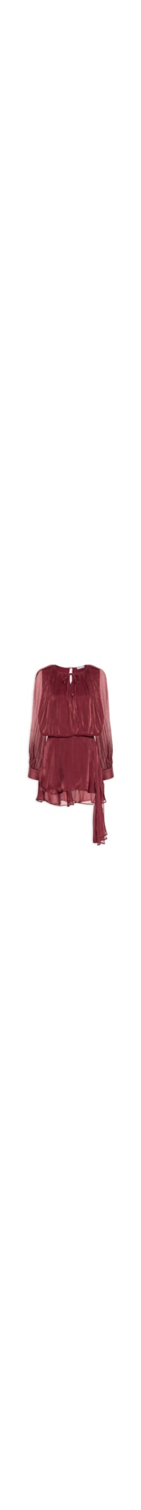Vestido Curto Acetinado - Vermelho