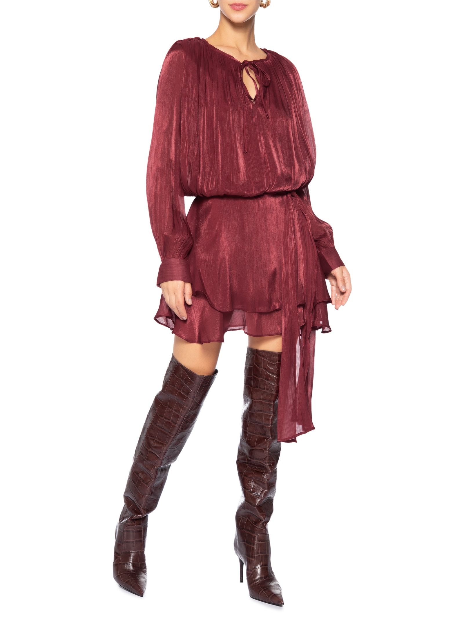Vestido Curto Acetinado Vermelho Market 33