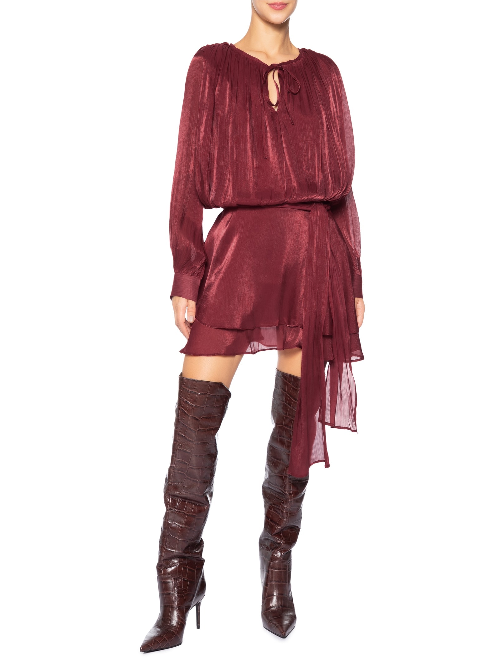 Vestido Curto Acetinado Vermelho Market 33