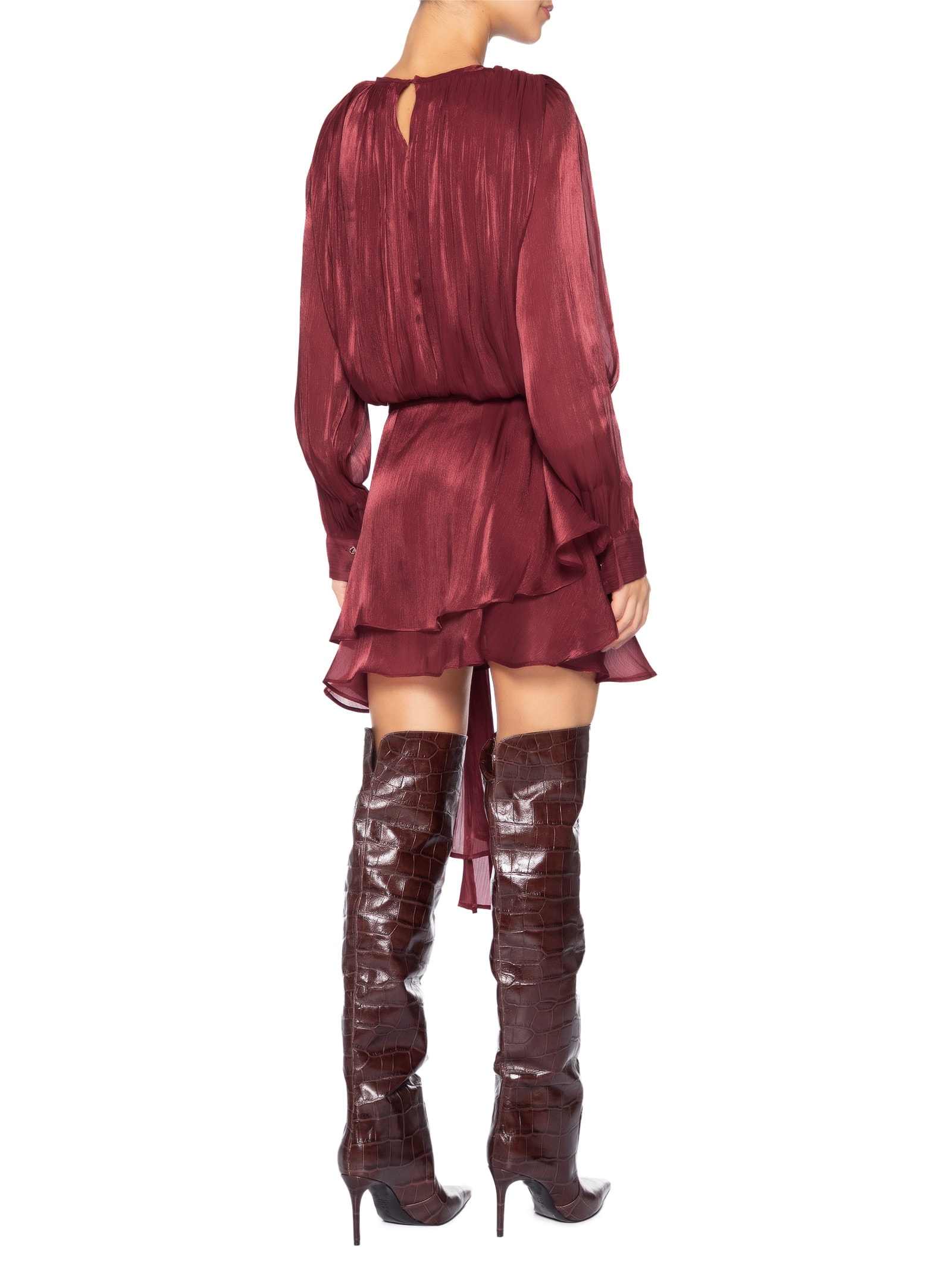 Vestido Curto Acetinado Vermelho Market 33