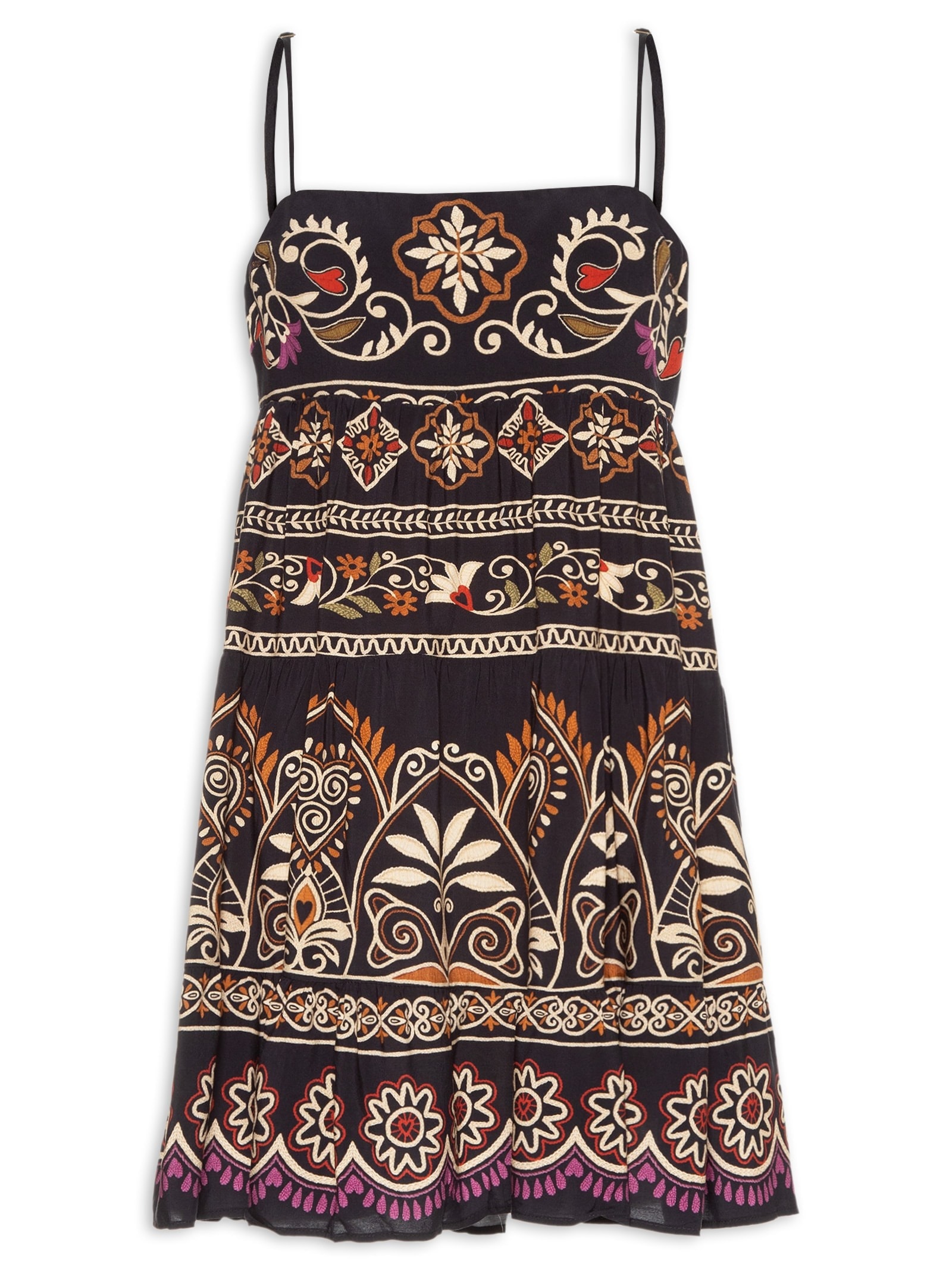 Vestido Curto Adriele Preto Farm