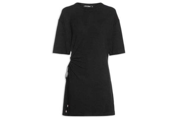 Vestido Curto Ajuste Lateral - Preto