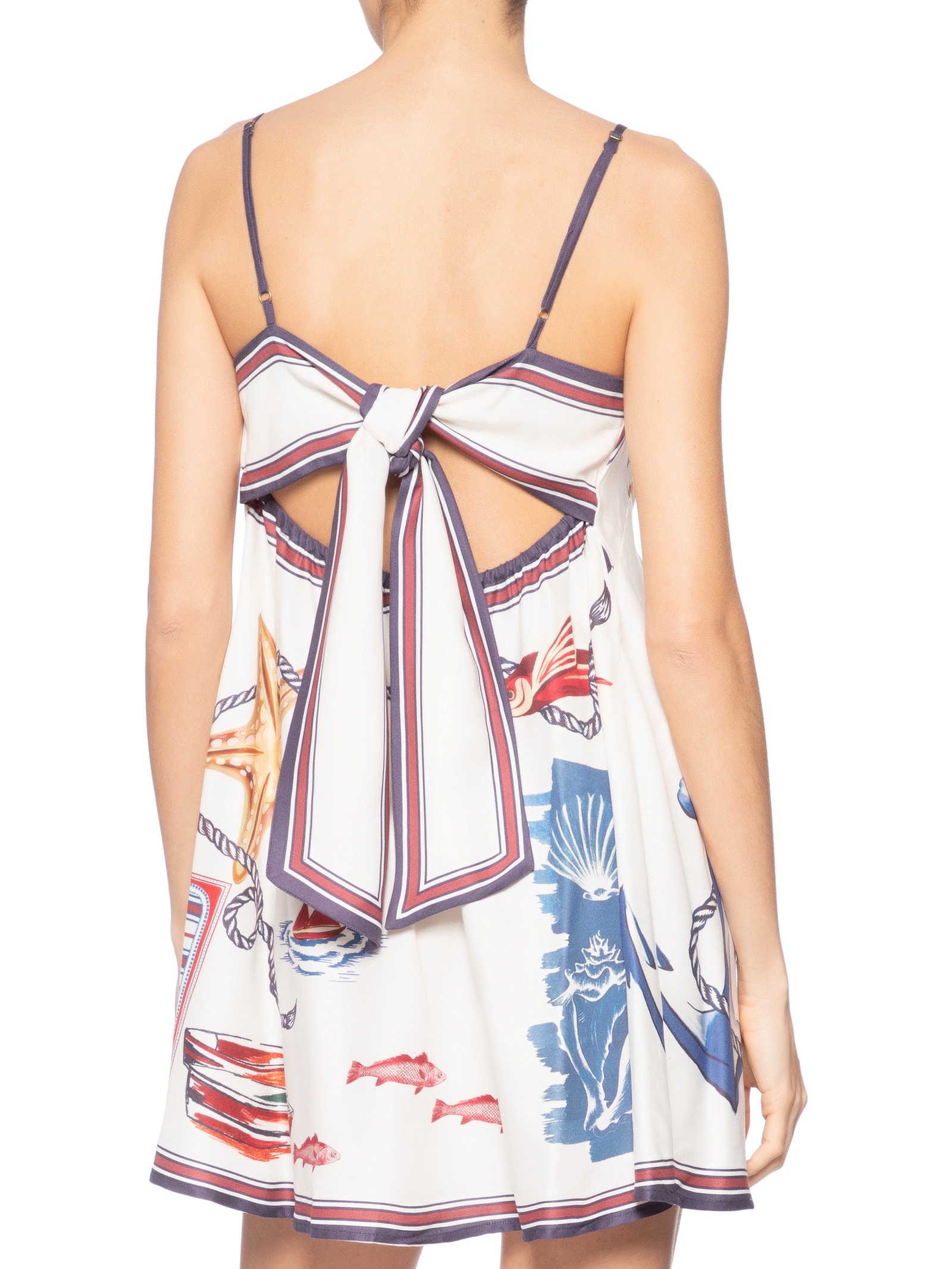 Vestido Curto Alça  Colagem – Branco Farm