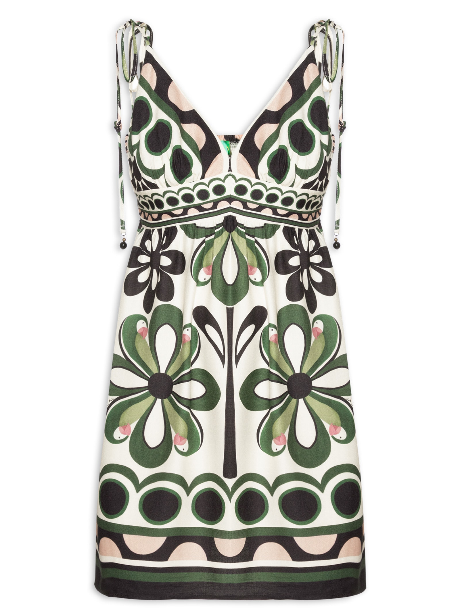 Vestido Curto Alça Florara – Preto Farm