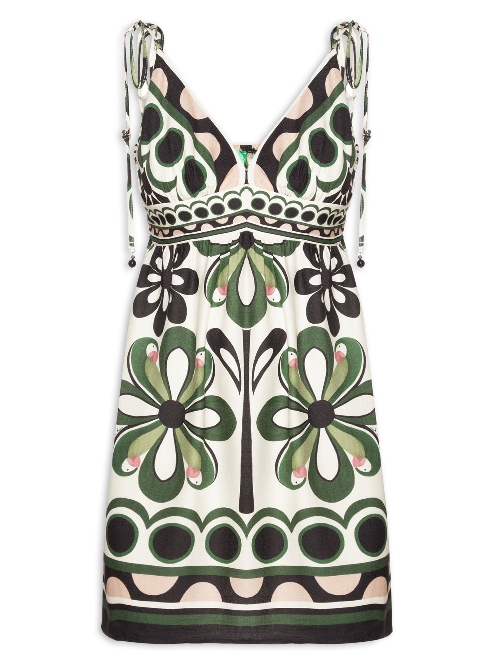Vestido Curto Alça Florara – Preto Farm