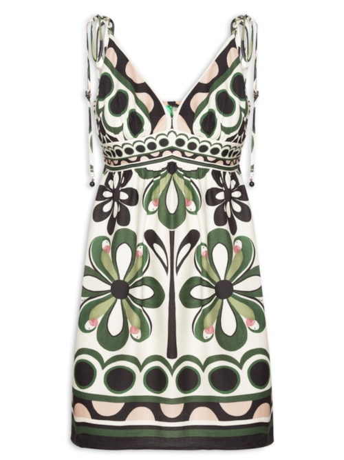 Vestido Curto Alça Florara – Preto