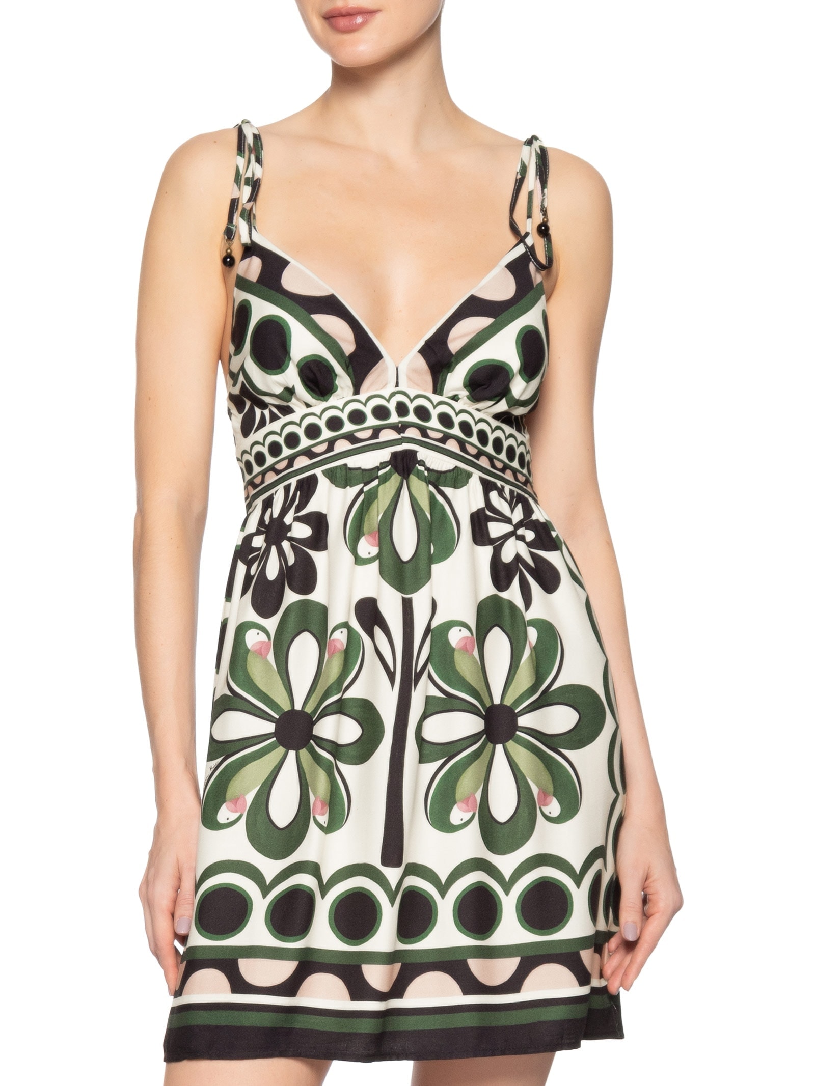 Vestido Curto Alça Florara – Preto Farm