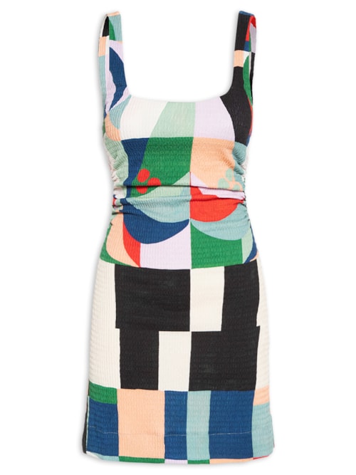 Vestido Curto Alça Recanto Dos Coqueiros – Azul