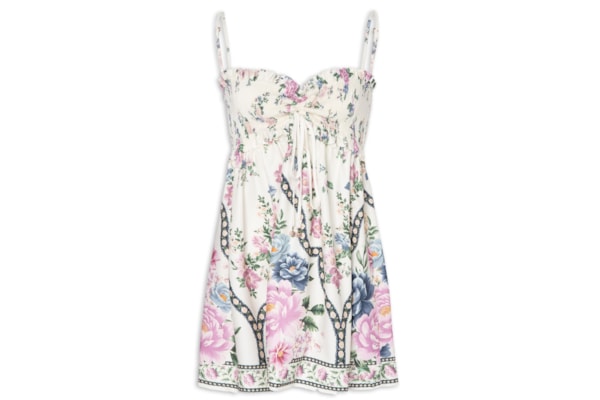 Vestido Curto Alça Romance - Off White