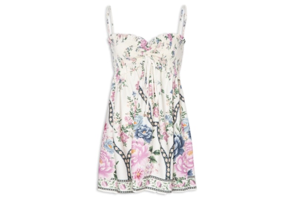 Vestido Curto Alça Romance - Off White