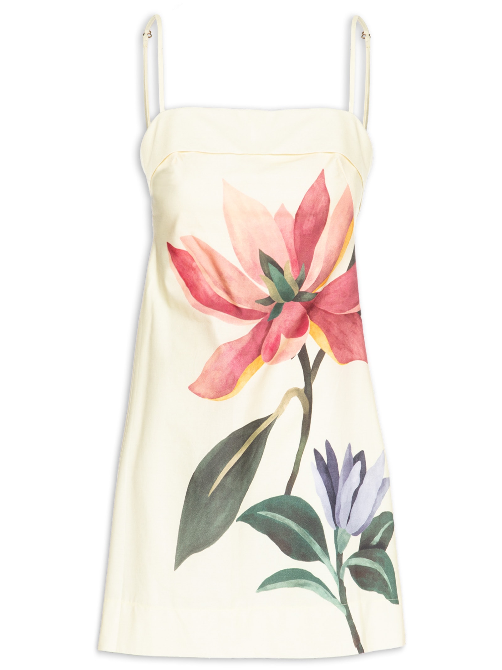 Vestido Curto Alcinha Chita Pintada  Off White Farm