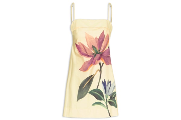 Vestido Curto Alcinha Chita Pintada -  Off White