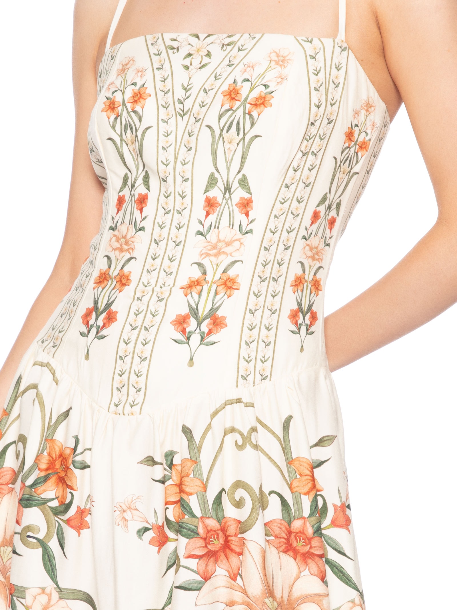 Vestido Curto Alcinha Recanto de Flor – Laranja Farm