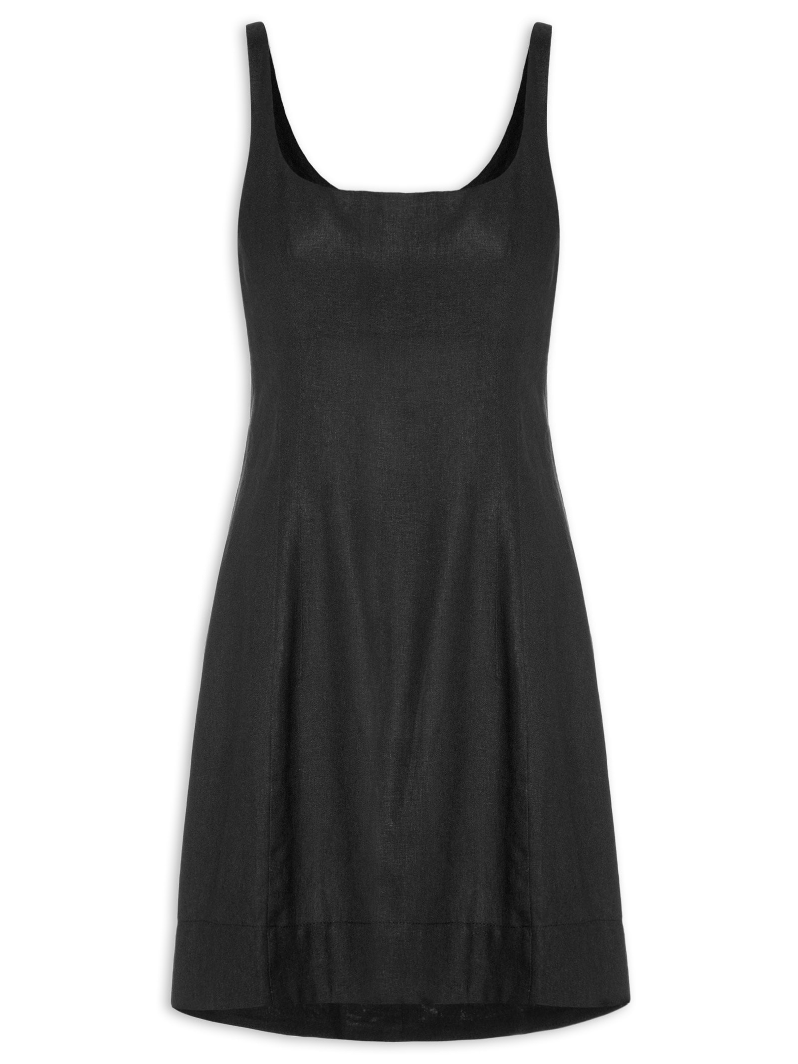Vestido Curto Alfaiataria Preto Farm