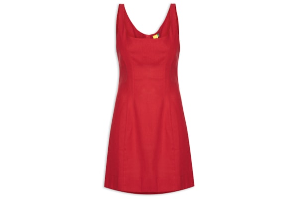 Vestido Curto Alfaiataria - Vermelho