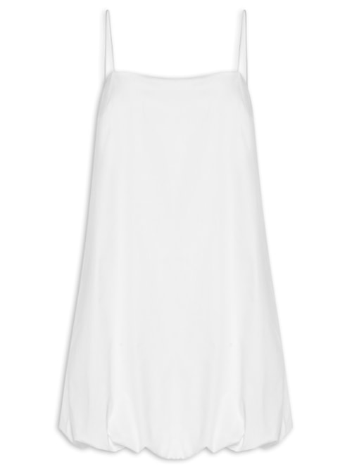 Vestido Curto Algodão Balonê – Branco