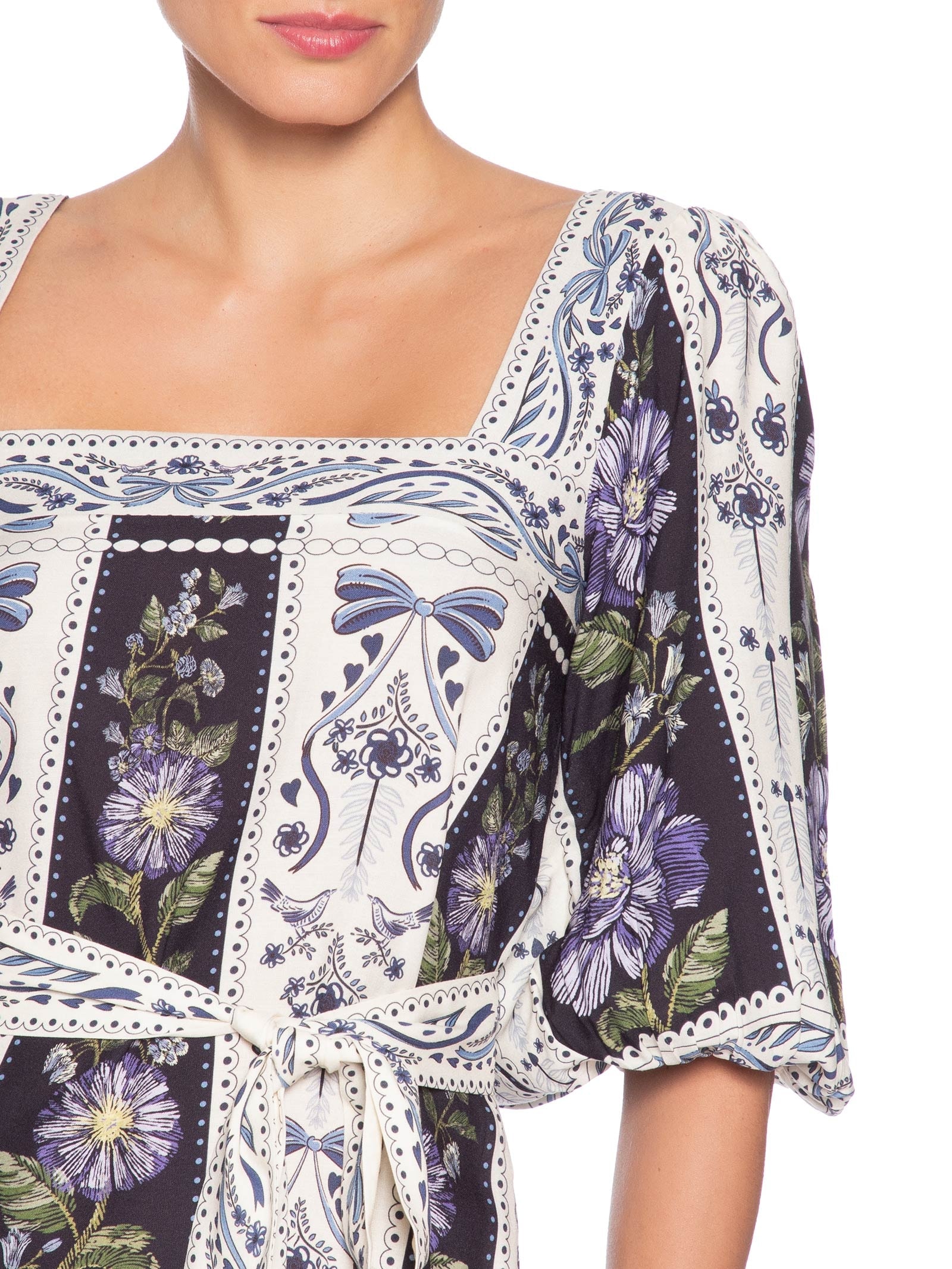 Vestido Curto Alina Azul Farm