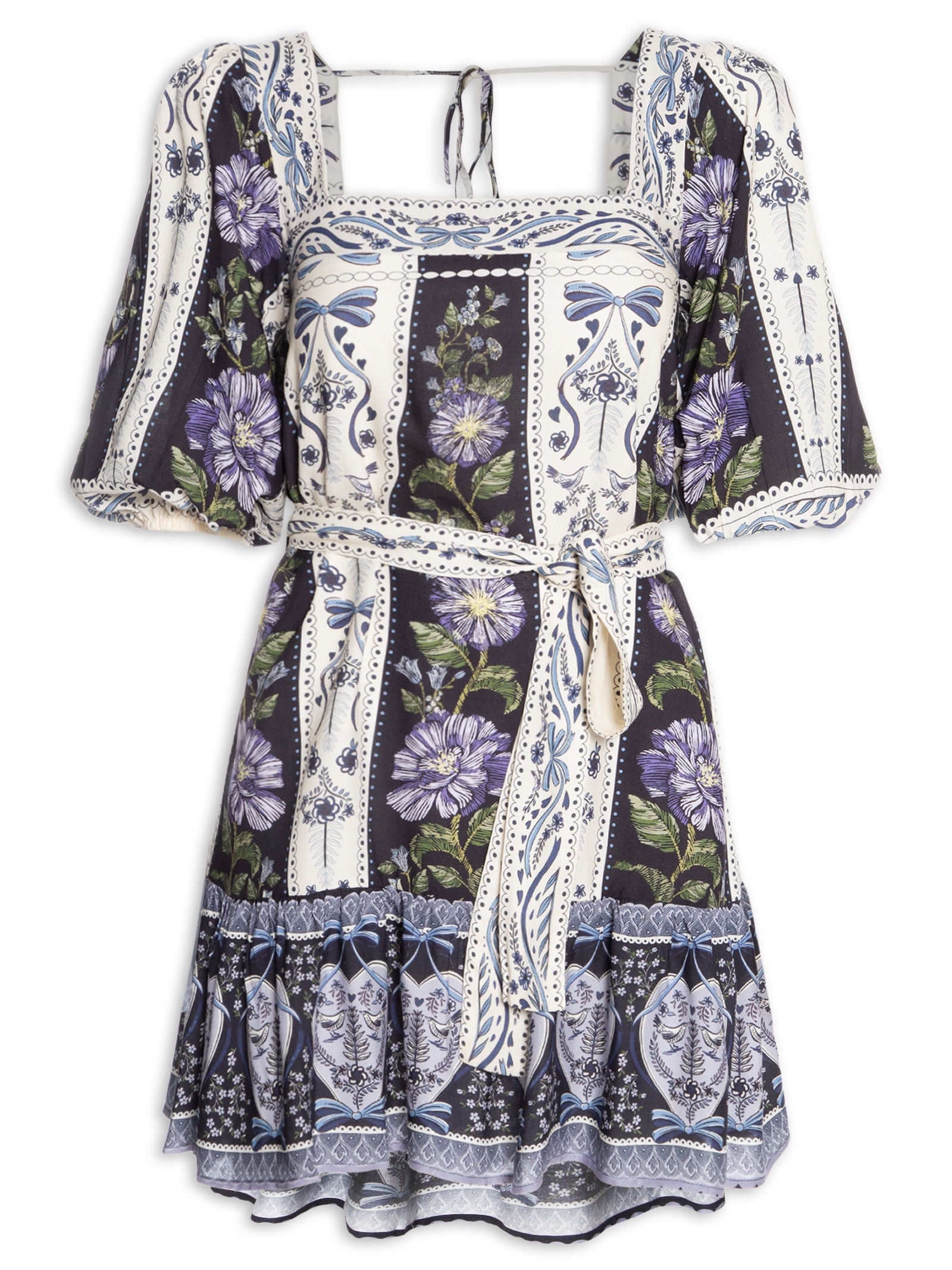 Vestido Curto Alina Azul Farm