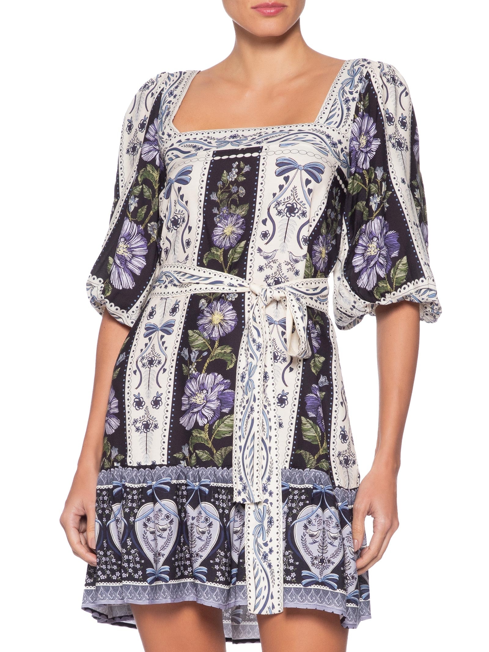Vestido Curto Alina Azul Farm