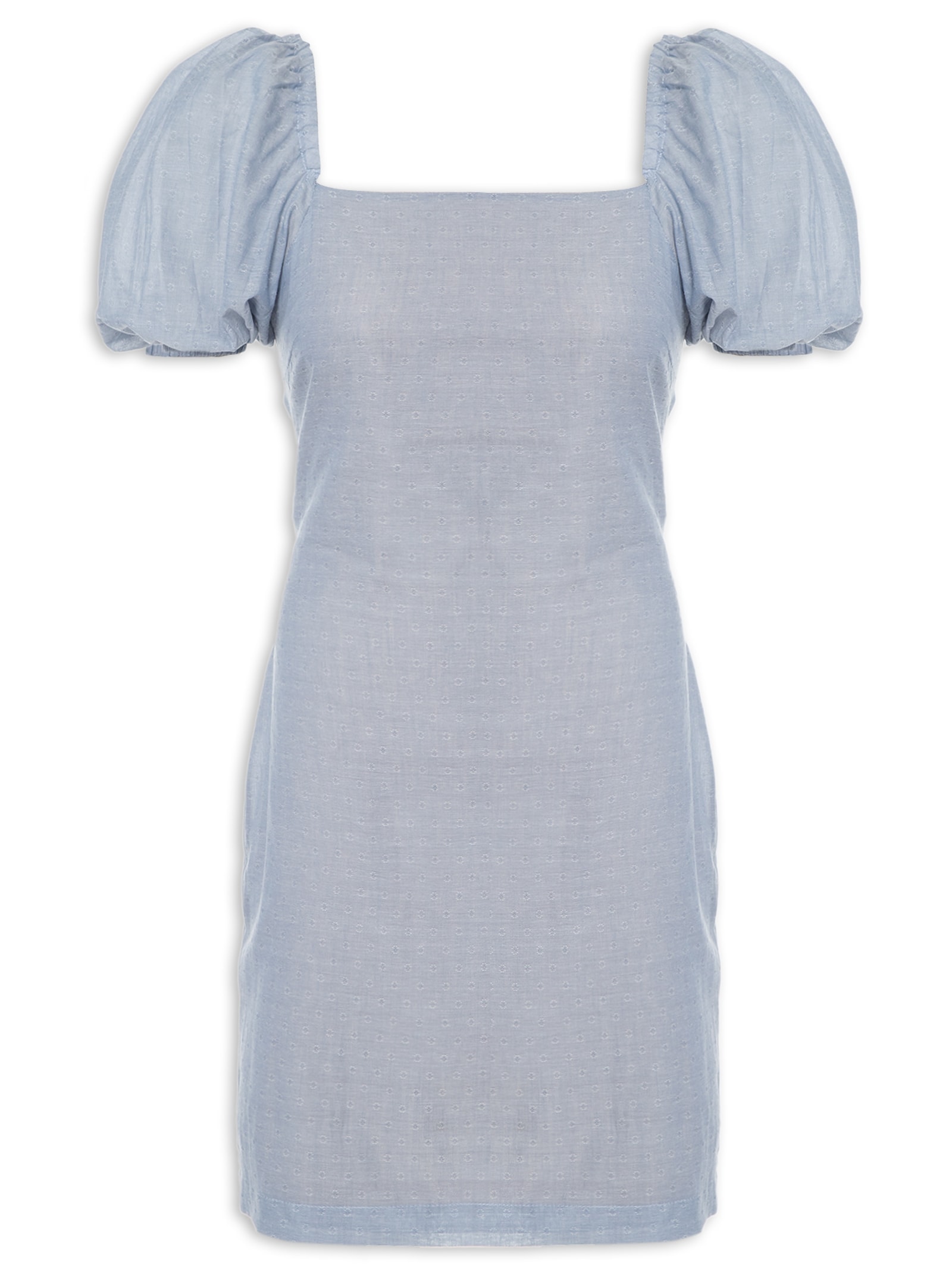 Vestido Curto Amarração Costas Azul Market 33