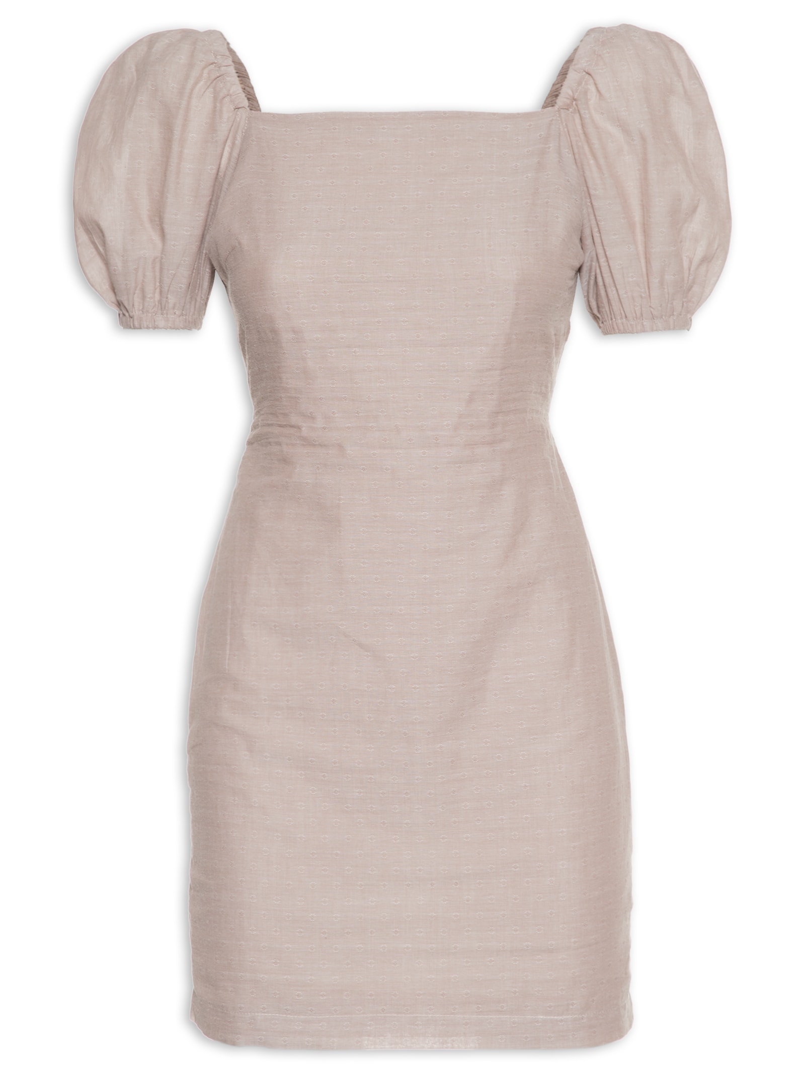 Vestido Curto Amarração Costas Bege Market 33