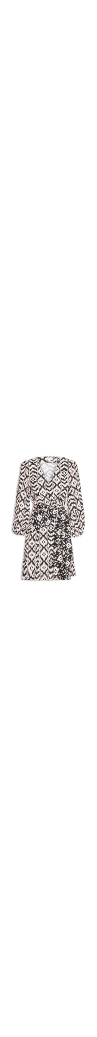 Vestido Curto Amarração Sobreposta Lateral - Preto