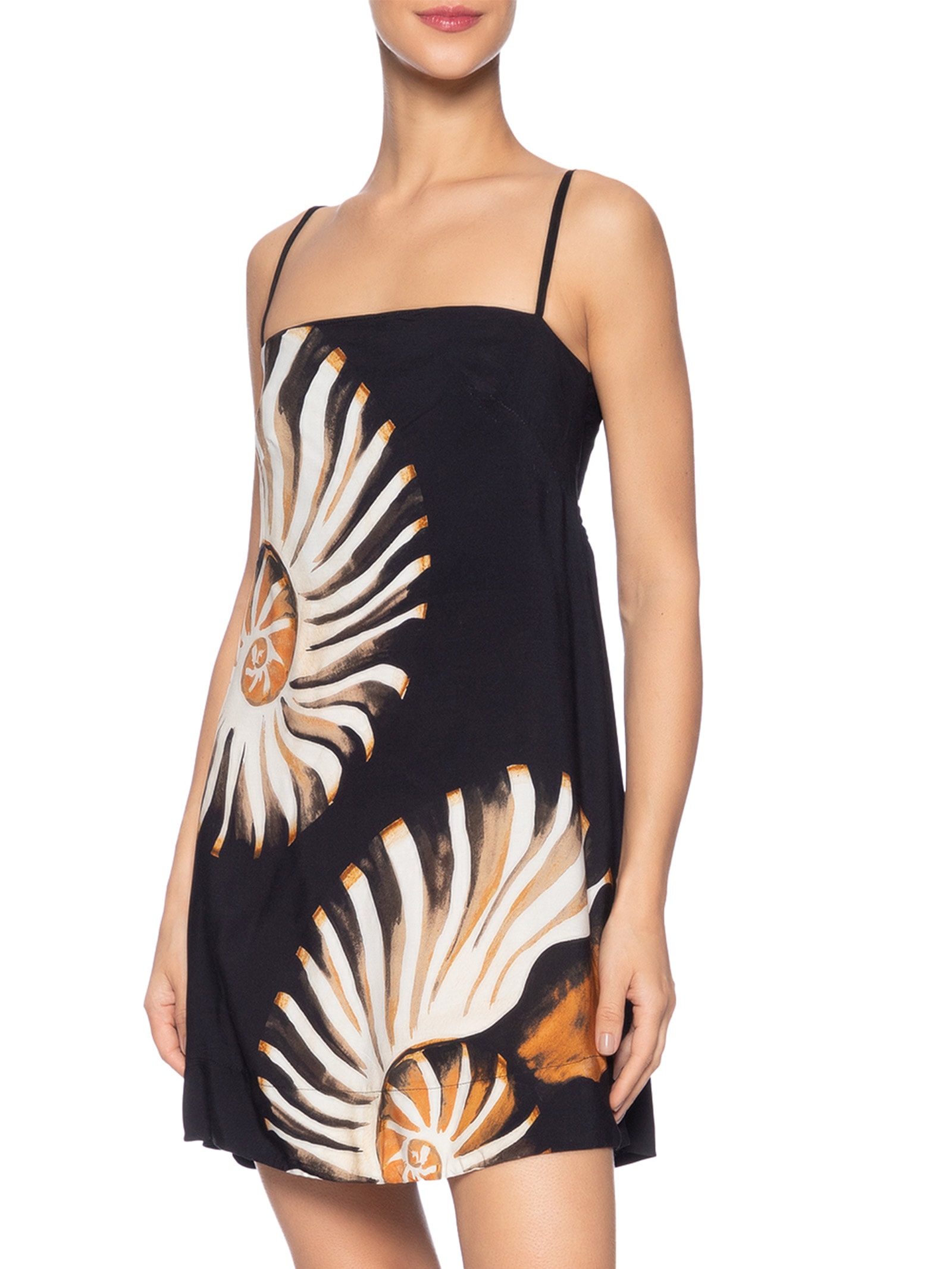 Vestido Curto Amonita Preto Farm