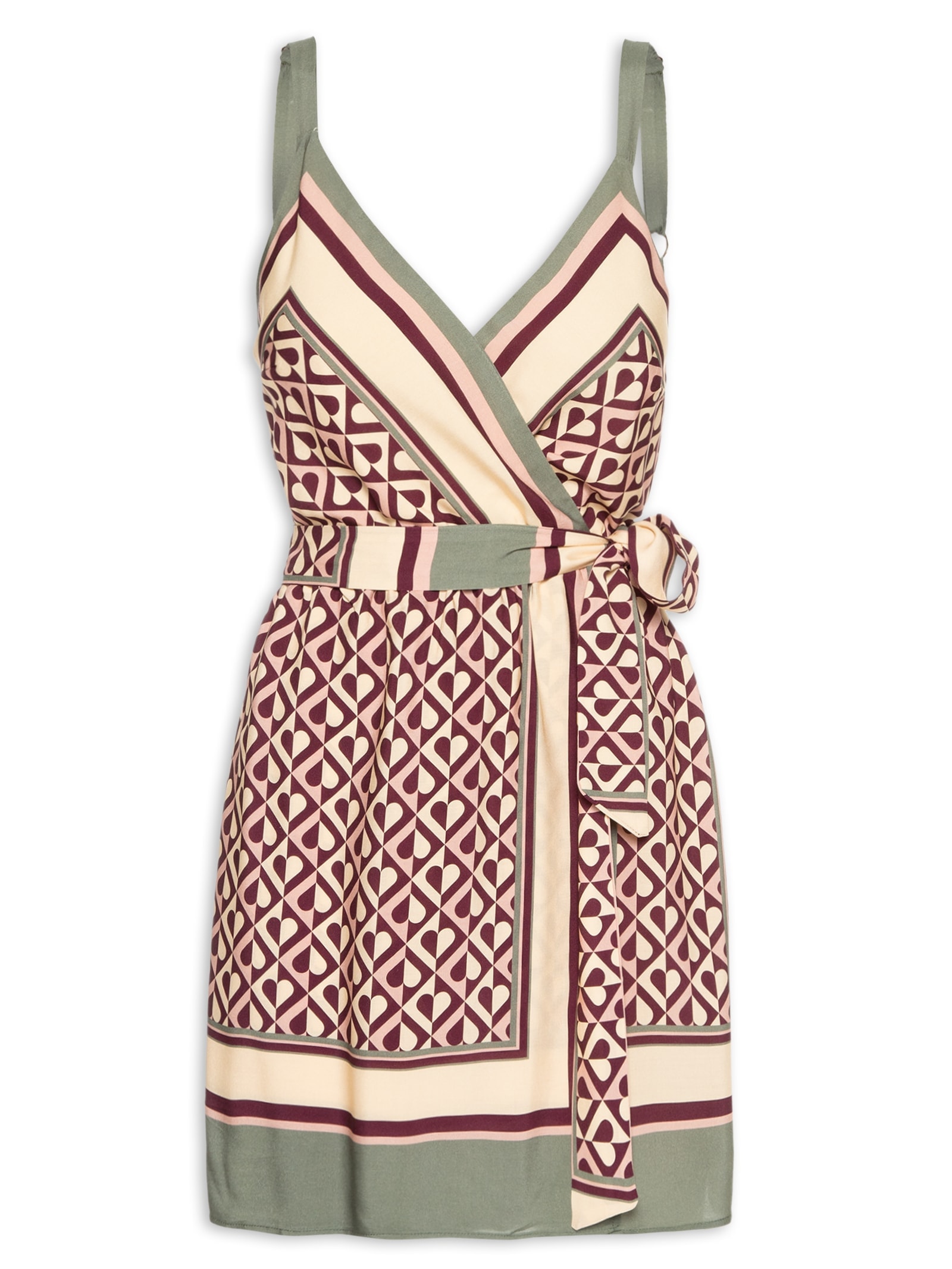 Vestido Curto Amore Marrom Farm