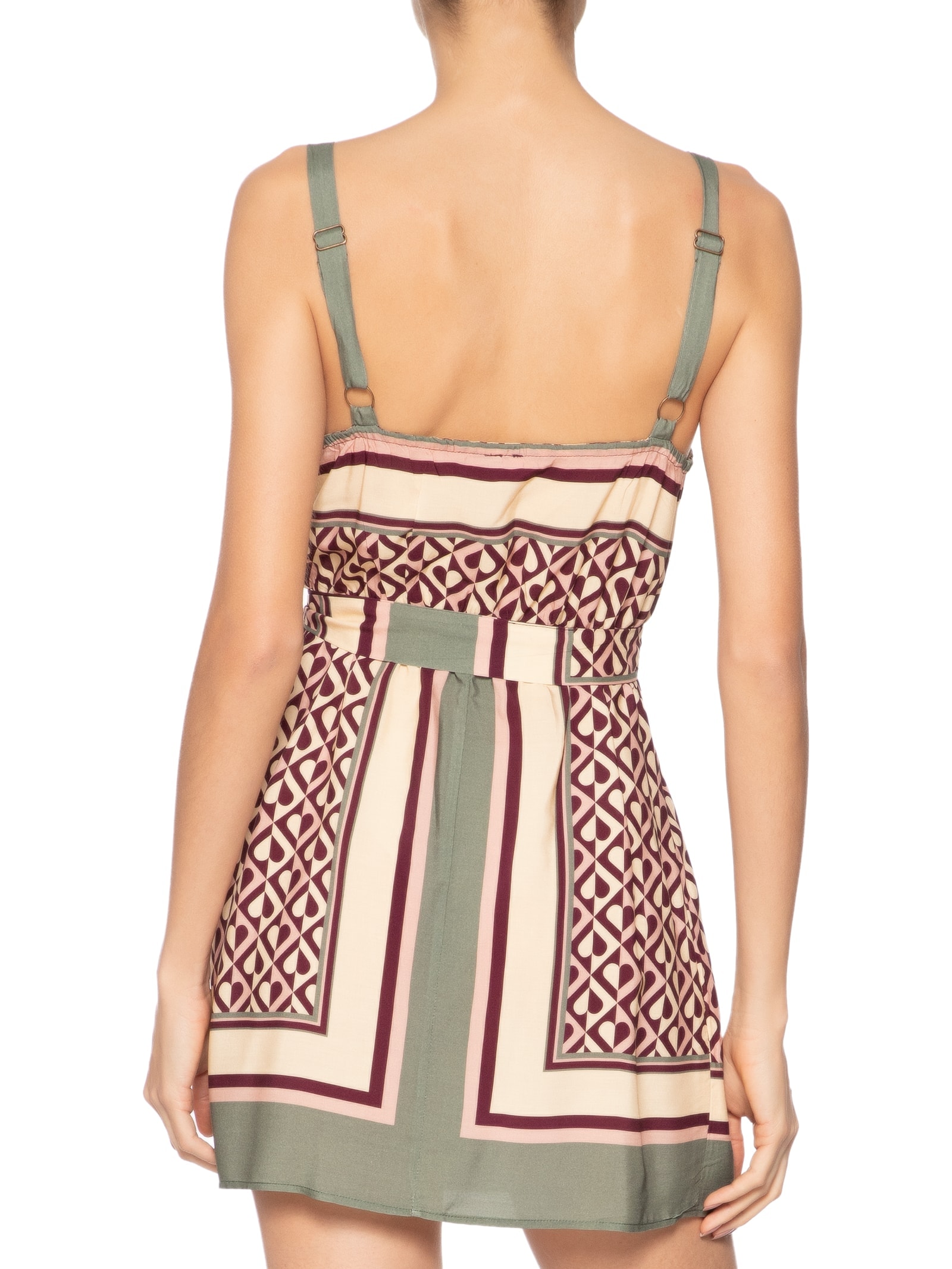 Vestido Curto Amore Marrom Farm