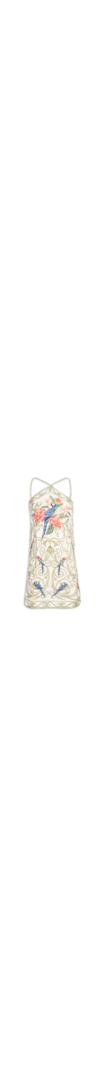 Vestido Curto Arabesco Tropical - Off White