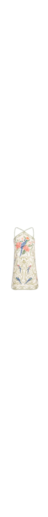 Vestido Curto Arabesco Tropical - Off White