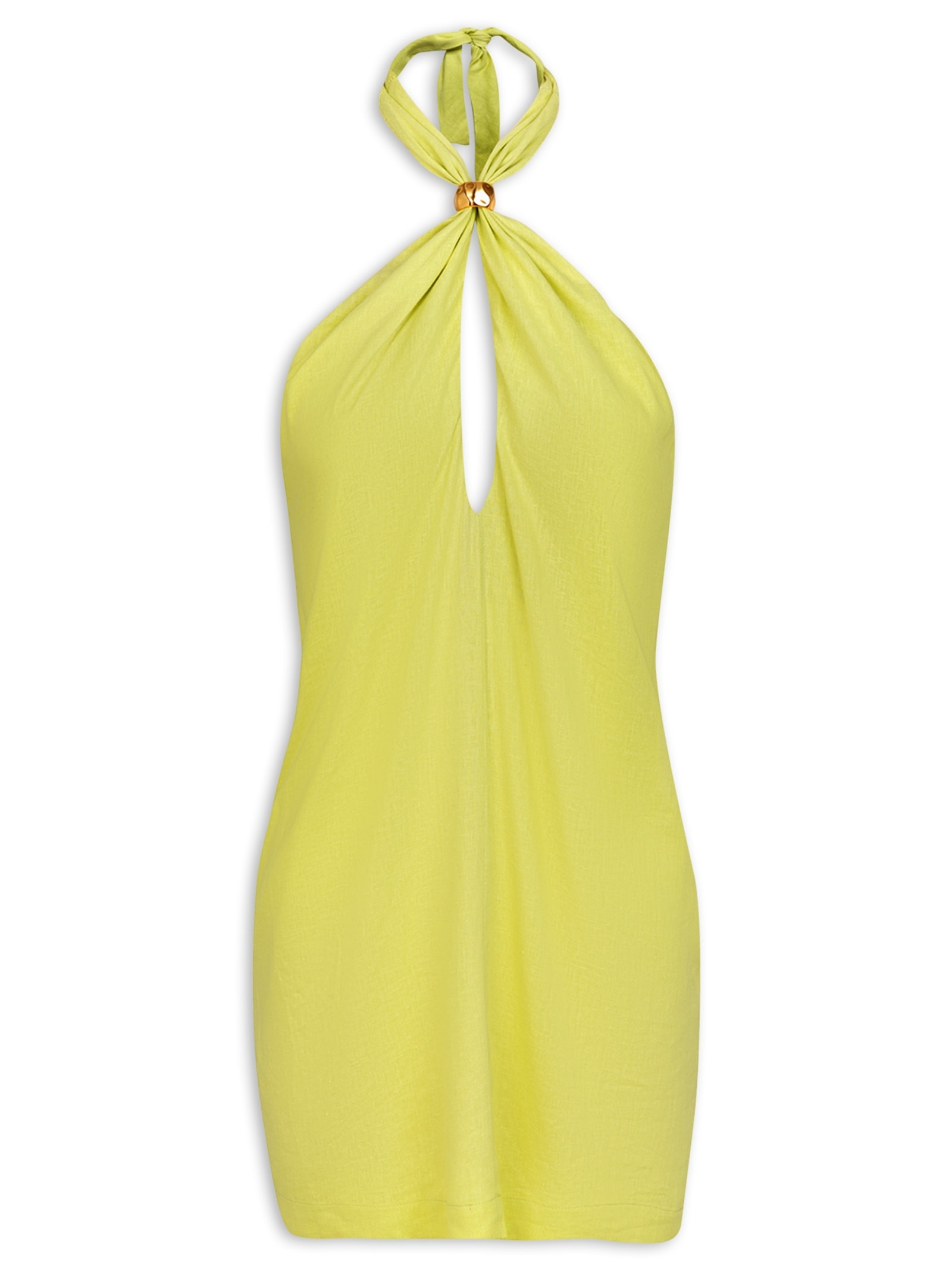 Vestido Curto Aster Det Amarelo Vix