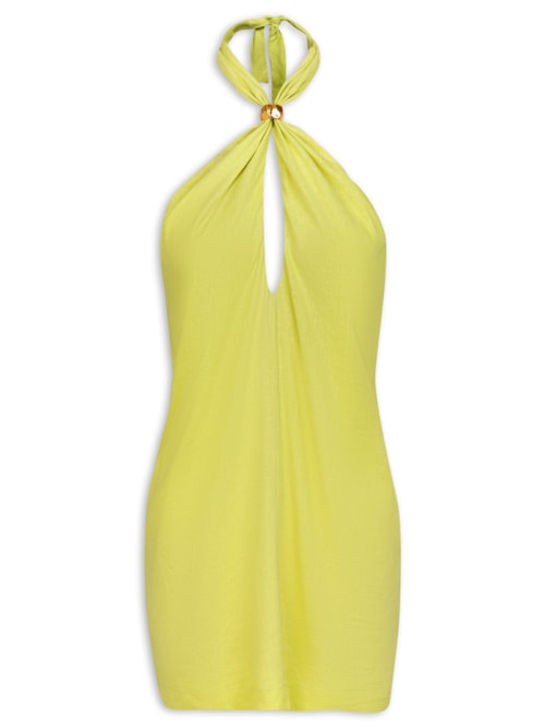 Vestido Curto Aster Det – Amarelo